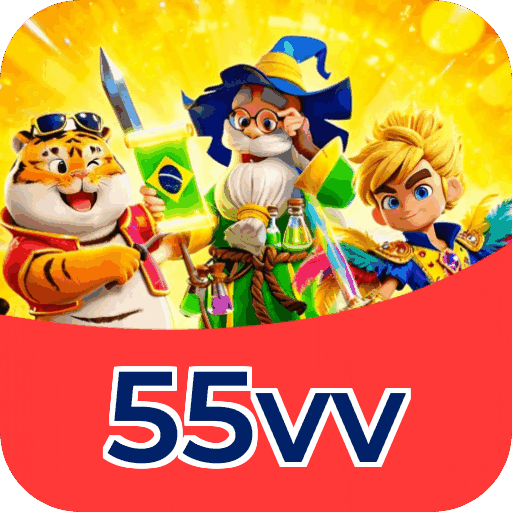 Plataforma 55vv mostrando interface moderna, jogos certificados e recursos de segurança licenciados